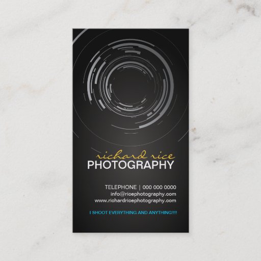 Customizable Modern Photographer Business Cards