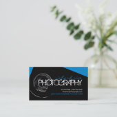 Modern Photographer Business Cards (Standing Front)
