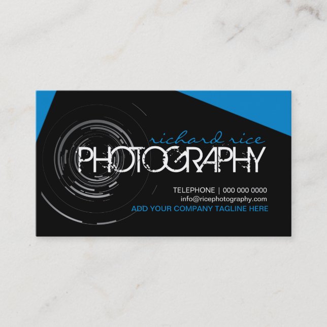 Modern Photographer Business Cards (Front)
