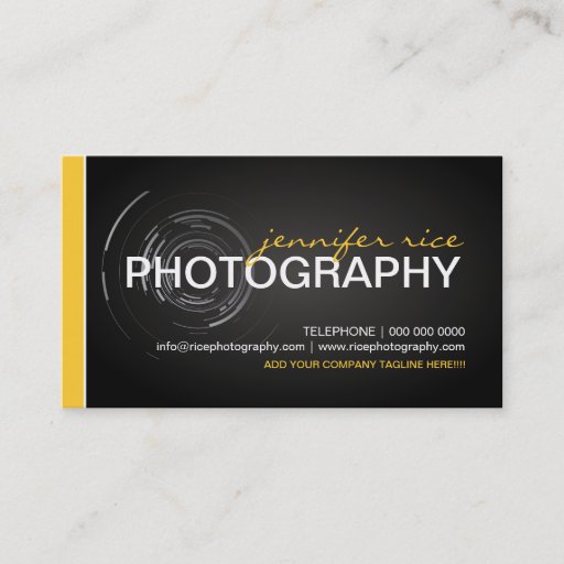 Customizable Modern Photographer Business Cards