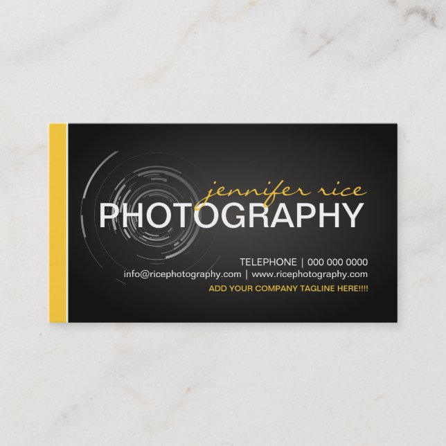 Modern Photographer Business Cards (Front)