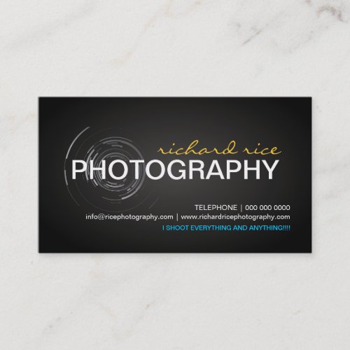 Modern Photographer Business Cards
