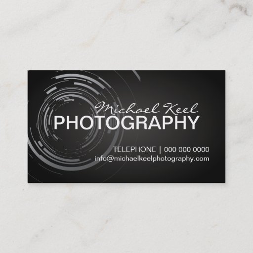 Customizable Modern Photographer Business Cards