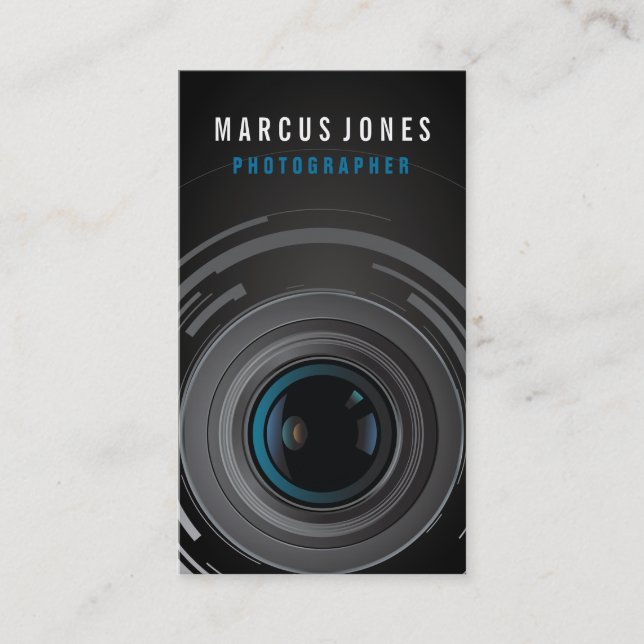 Modern Photographer Business Cards (Front)