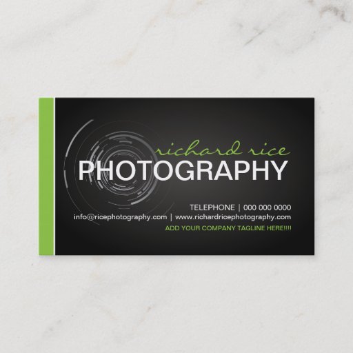 Customizable Modern Photographer Business Cards 2