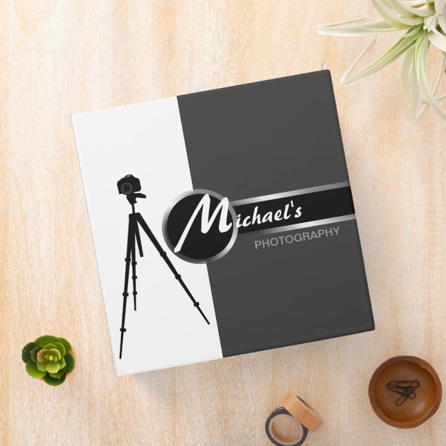 Modern Photographer Gray 2" Portfolio Binder (In Situ)