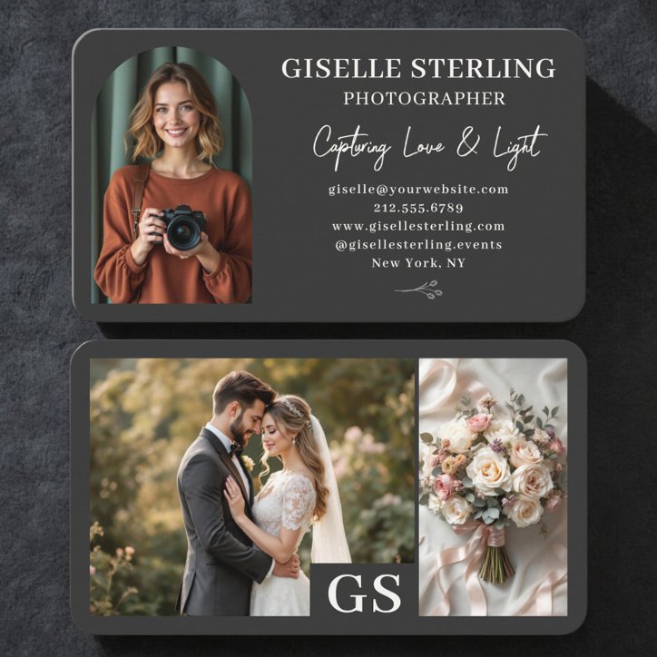 Modern Photographer Photo Business Card