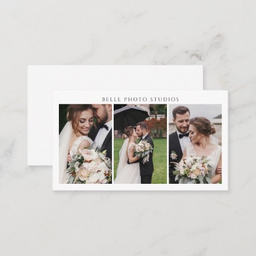 Modern Photographer Photo Collage Business Card