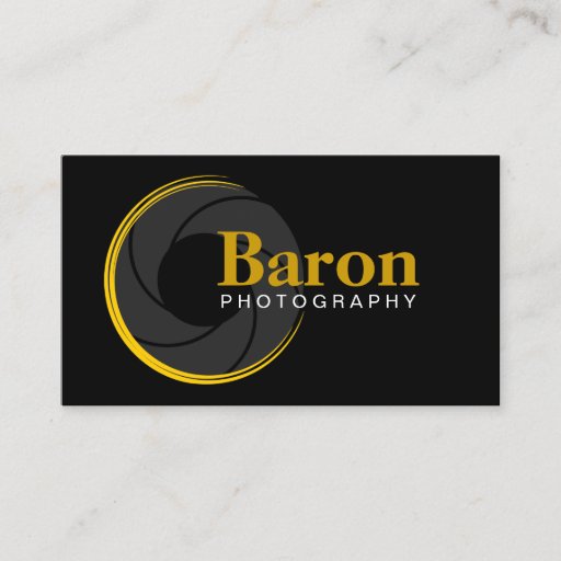 Customizable Modern Photographer Yellow Business Cards