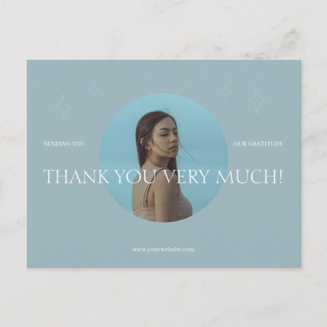 Modern Photographic Business Thank You Postcard (Front)
