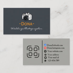 Modern Photography Business Card with Clean Layout