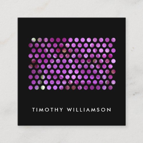 Modern Photography Circles Pattern Black Square Business Card