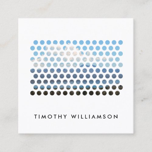 Modern Photography Circles Pattern White Square Business Card
