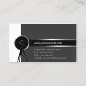 Modern Photography Gray Business Card (Back)