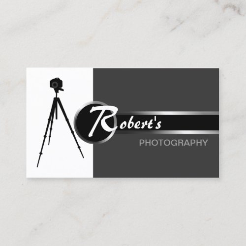 Modern Photography Gray Business Card