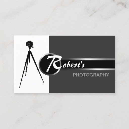 Customizable Modern Photography Gray Business Card