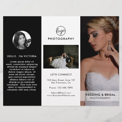 Modern Photography Photographer Trifold Brochure