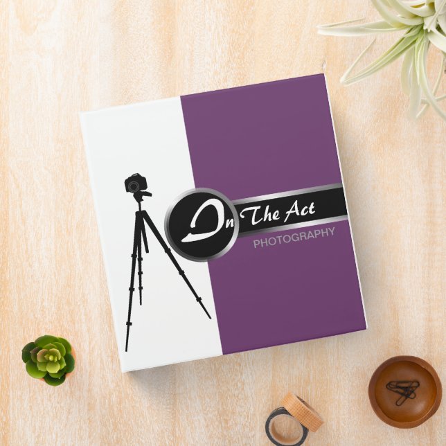 Modern Photography Plum 1.5" Portfolio Binder (In Situ)