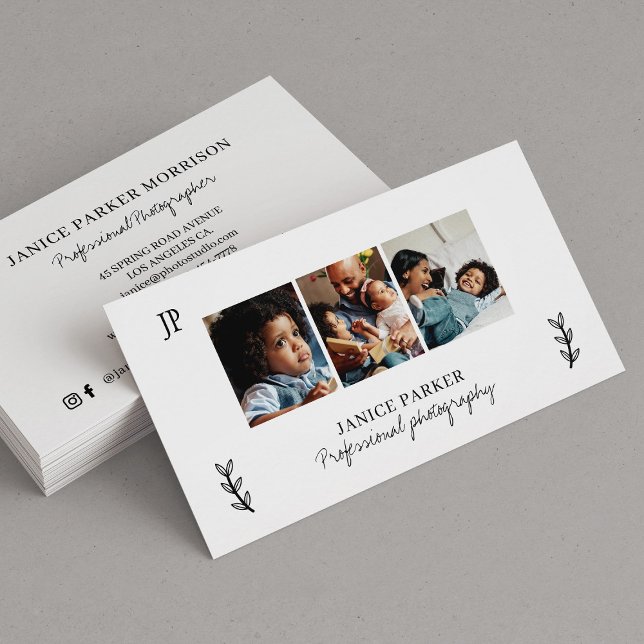 Modern photography professional photographer business card (Creator Uploaded)