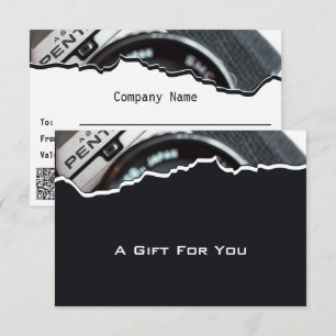 Modern Photography QR Code Gift Certificate Note C Card