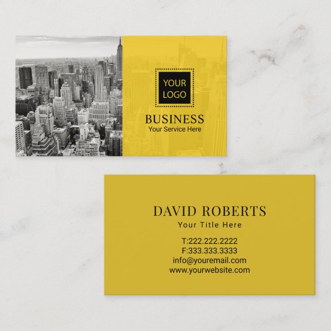 Modern Photography Real Estate Custom Logo Business Card (Front/Back)