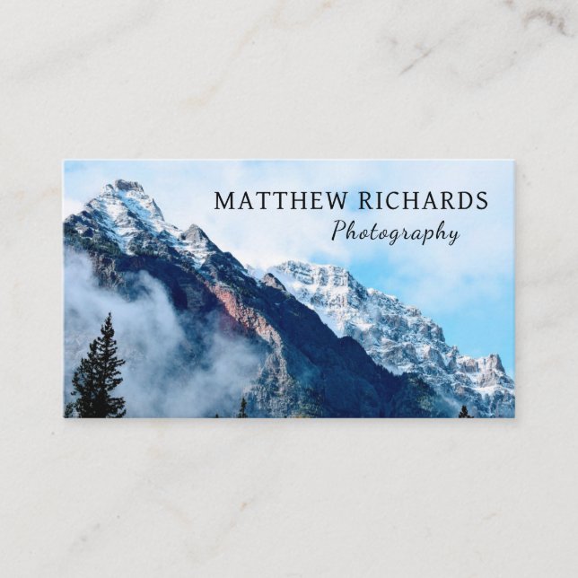 Modern Photography Service Photo Business Card (Front)