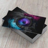 Modern Photography Studio Pro Photographer Business Card