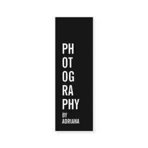 Modern photography trendy chic photo photographer mini business card