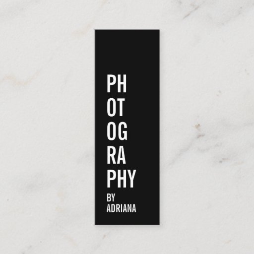 Customizable Modern photography trendy chic photo photographer mini business card