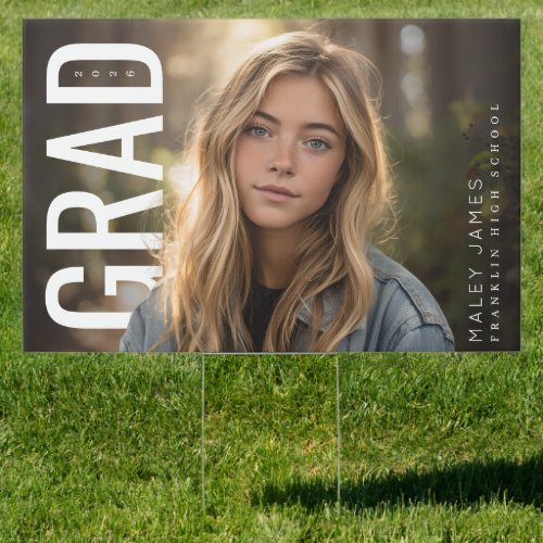 Modern PhotoPop Class of Graduation Sign