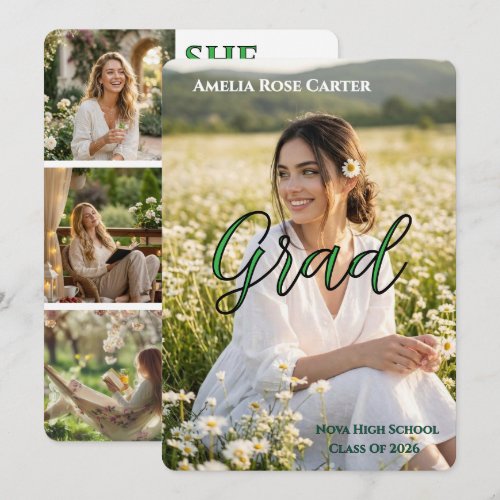 Modern PhotoPop Collage Graduation Party Invitation