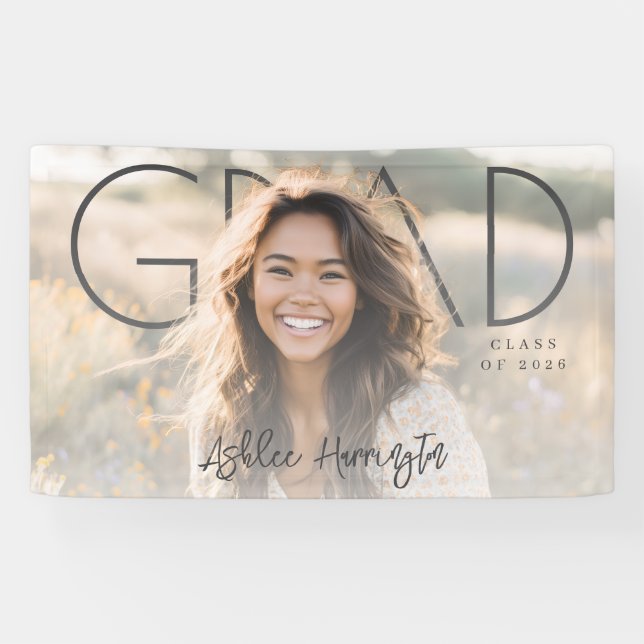 Modern PhotoPop Graduation Banner (Horizontal)