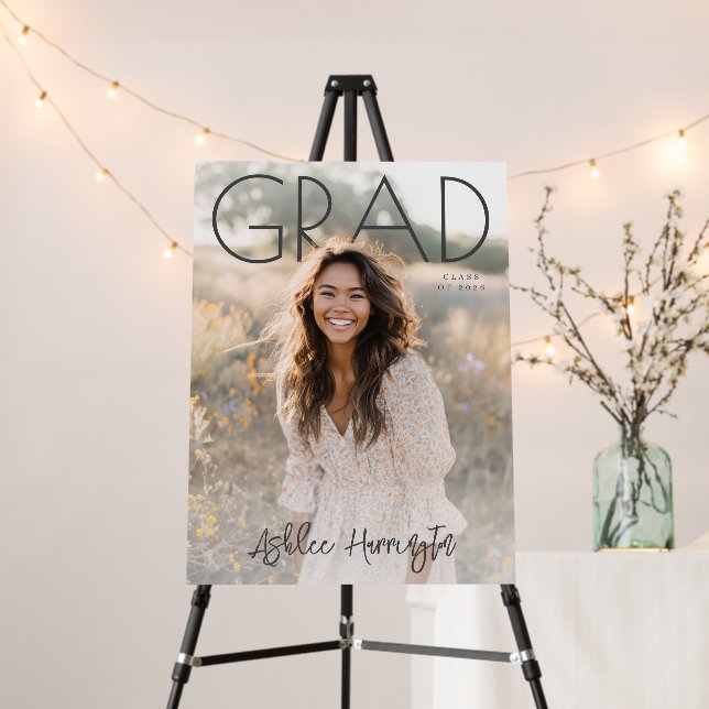 Modern PhotoPop Graduation Foam Board (In Situ (Stand))