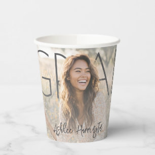 Modern PhotoPop Graduation Paper Cups
