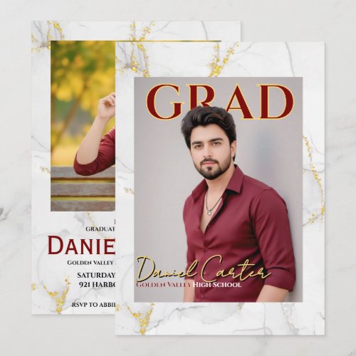 Modern PhotoPop Graduation Party | Trends 2026 Invitation