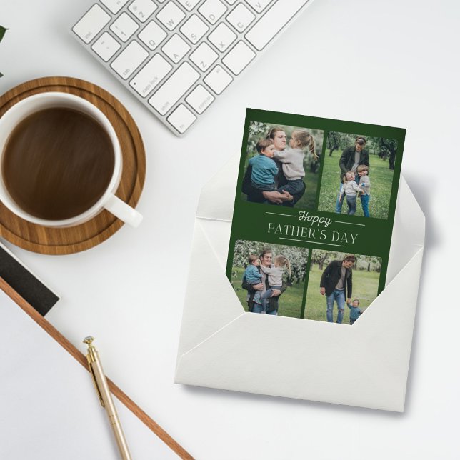 Modern Photos collage Father's day Holiday Card (Creator Uploaded)