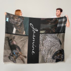 Modern Photos Collage | Fleece Dog Blanket