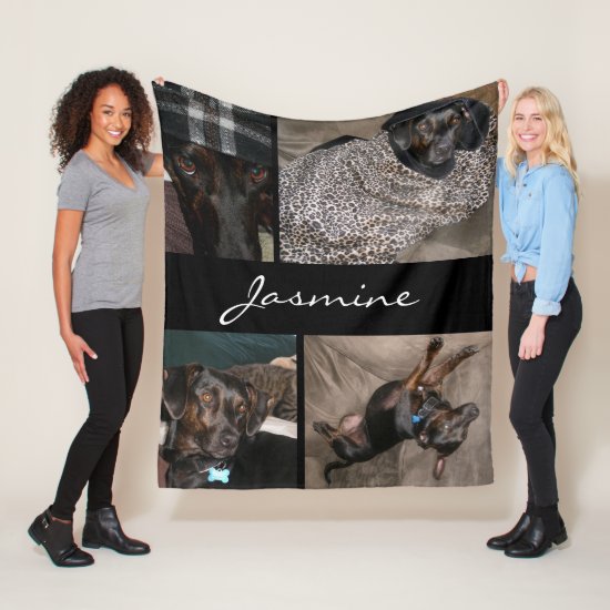 Modern Photos Collage | Fleece Dog Blanket