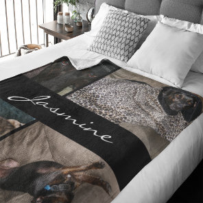 Modern Photos Collage | Fleece Dog Blanket