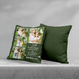 Modern Photos Mother's Day Collage Throw Pillow