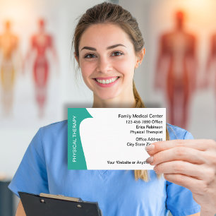 Modern Physical Therapist Business Cards Design 