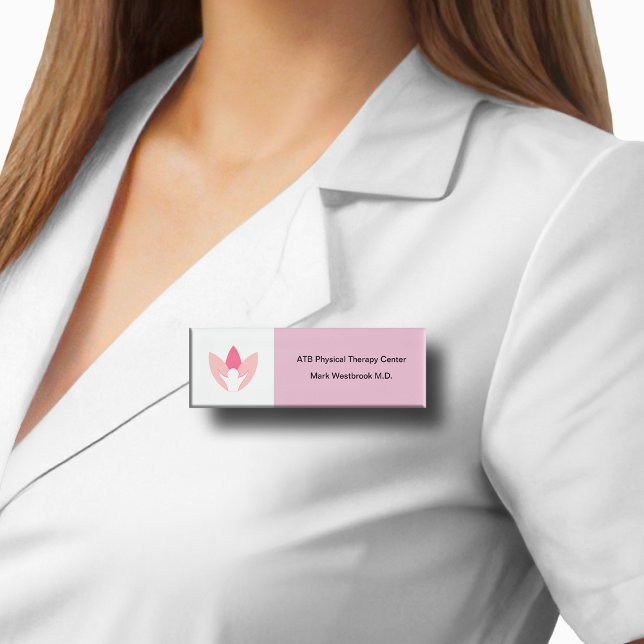Modern Physical Therapist Medical Name Tags (Creator Uploaded)