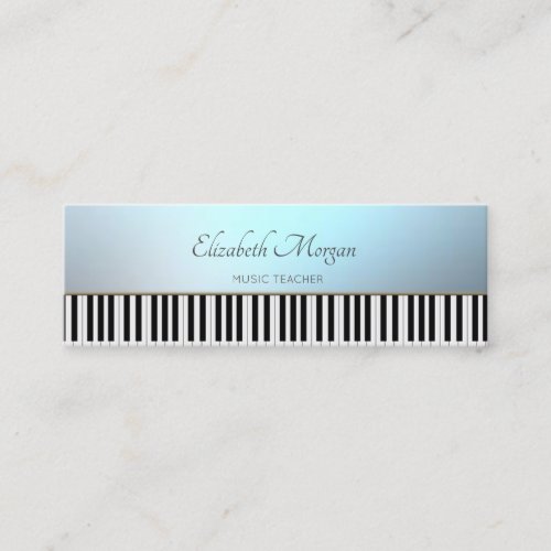 ModernPiano Keys Music Teacher Mini Business Card