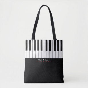 Piano Music Bags Zazzle Modern Piano Music All Over Tote Bag With Name