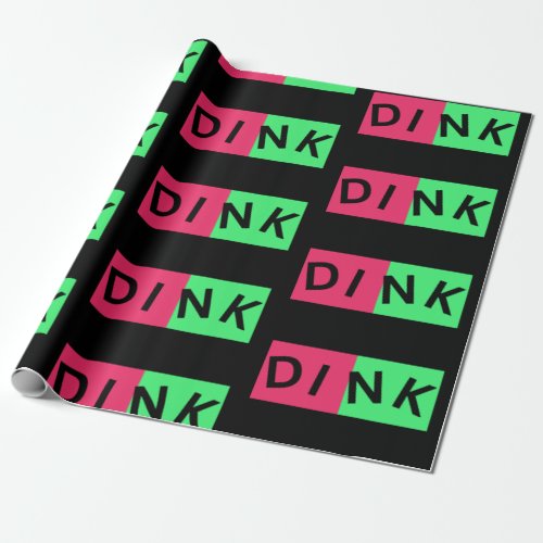 Modern Pickleball dink wrapping paper for girls
