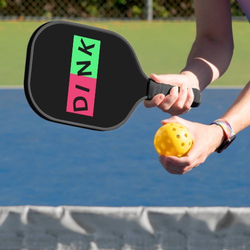 Modern Pickleball paddle pink and green dink 