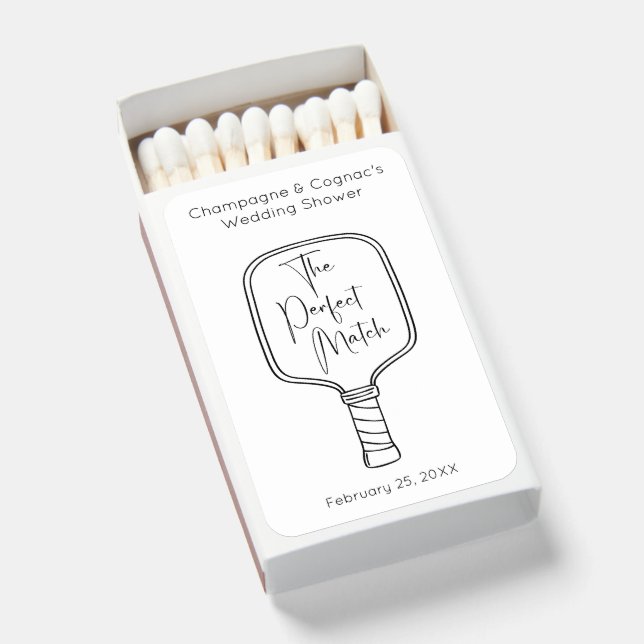 Modern Pickleball Perfect Match Wedding Shower (Front Open)