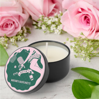 Modern Pickleball & Prosecco Bachelorette Weekend Mini Candle Favors