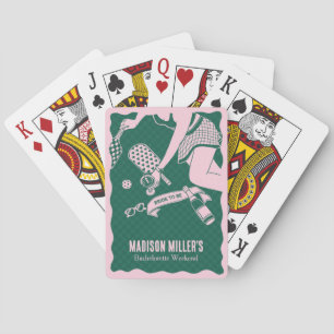 Modern Pickleball & Prosecco Bachelorette Weekend  Poker Cards