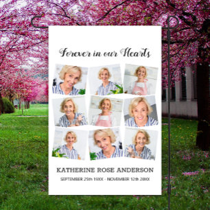 Modern Picture Collage Customized Grave Memorial Garden Flag